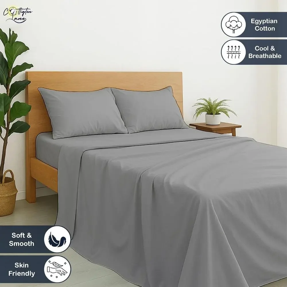 Cottinton‎ Lane 4 Piece Full XL Size Sheet Set, Premium 100% Egyptian Cotton 400